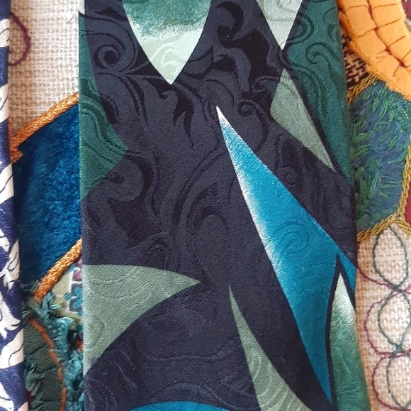 BALMAIN (2) Silk Vintage Ties Penguins Art Deco - Picture 5 of 8